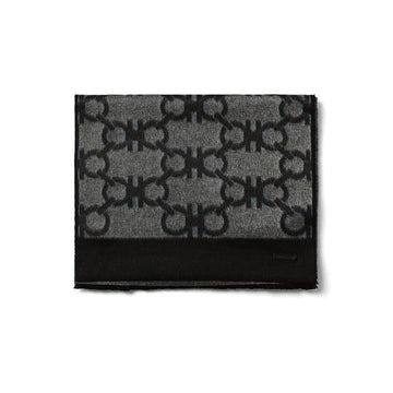 Salvatore Ferragamo Scarf Jacquard Pattern Wool Cashmere Fringe Men's Scarf 71009231