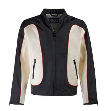 Diesel J-Blink Biker Zip-Up Jacket White Black 144957159