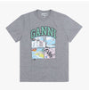 Ganni Bear Comic Teddy Logo Women's T-Shirt 153897430 [P]