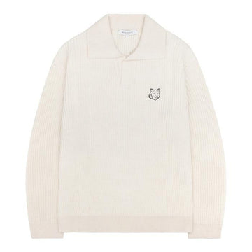 MAISON KITSUNE Fox Head Baumwolle Rip Polo Jumper 153891594