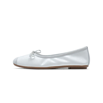 Reqins Harmony Flat Shoes White Glossy TT00057-BLANC 152739404
