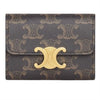 Celine Triomphe Coin Compact Wallet - Triomphe Canvas 10I652DS3 04LU 126936850 [P]