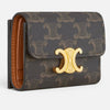 Celine Triomphe Coin Compact Wallet - Triomphe Canvas 10I652DS3 04LU 126936850 [P]