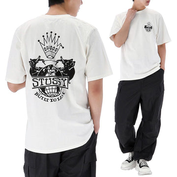 STUSSY ビルト・トゥ・ラストプリント半袖Tシャツ 1905125 NATURAL 153900333