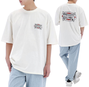 stussy 25FW Champion Oval Short Sleeve T-Shirt 1905144 NATURAL 153900456