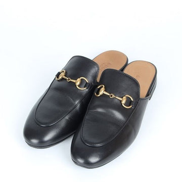 GUCCI Kings Horsebit Leder Slipper Schwarz 36.5 153904323