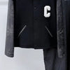 CELINE 25FW C Logo Teddy Varsity Jacke Schwarz 153905086 [P]