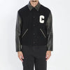 CELINE 25FW C Logo Teddy Varsity Jacke Schwarz 153905086 [P]