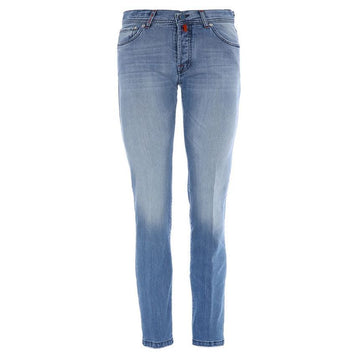 Kiton Leather Patch Light Wash Denim Pants J0741B 01 49669772