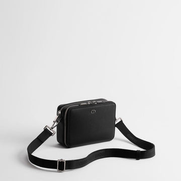 DIOR ストラップ付きジッパーポーチ - ブラックグレインカーフレザー 153974290