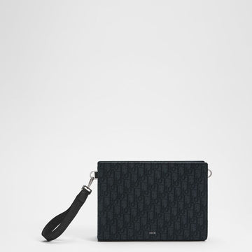 Dior A5 Triangle Pouch - Black Oblique Jacquard 153974292