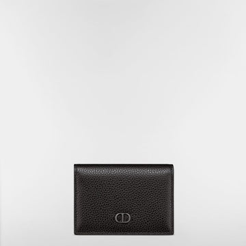 Dior Business Card Wallet - Black Grain Calfskin 153974296
