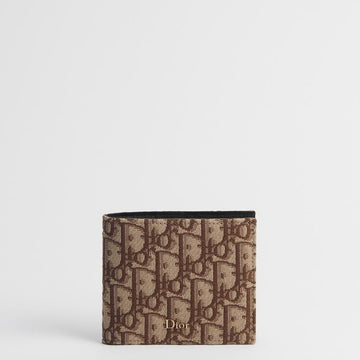 DIOR 二つ折り財布 - ブラウンオブリークジャカード 153974306