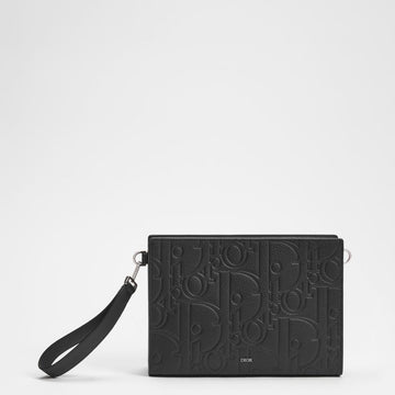 Dior A5 Triangle Pouch - Black Gravity Leather 153974309