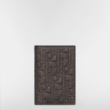 Dior 2-Fold Card Holder - Brown Gravity Vintage Leather 153974355