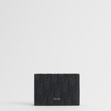 Dior Business Card Holder - Black Oblique Jacquard 153974365