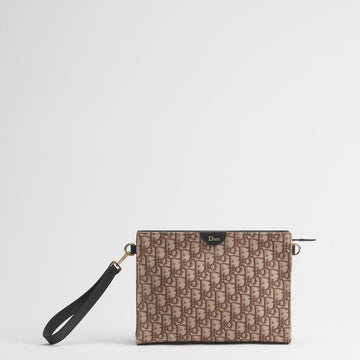 DIOR A5 Dreiecks-Pouch - braunes obliques Jacquard 153974369