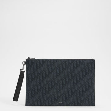 Dior A4 Pouch - Black Oblique Jacquard 153974371