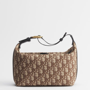DIOR ジェットポーチ - ブラウンオブリークジャカード 153974384