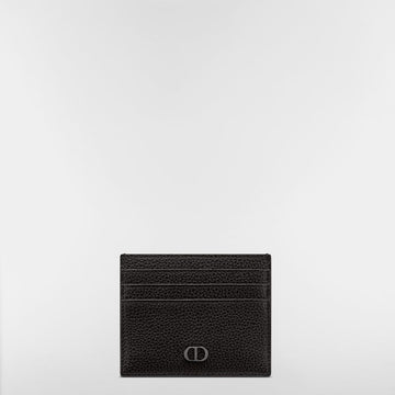 Dior CD Icon Card Wallet - Black Grain Calfskin 153974399