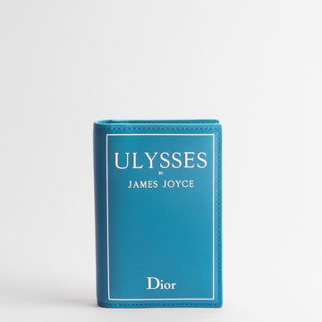 DIOR Bifold-Kartenetui - Hellblau & Weißes Buchdeckel-Embossed Kalbsleder 153974416