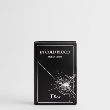 DIOR バイフォールドカード財布 - ブラック & ホワイト ブックカバー エンボス カーフスキン 153974430