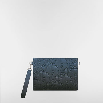 Dior A5 Triangle Pouch - Blue-Black Gradient Leather 153974435