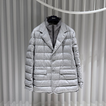 HERNO Layered Gänsedaunen Cashmere Daunenjacke (A+/58) 153975124