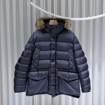 Moncler Cluny Short Down Jacket Navy A+/7 153975143