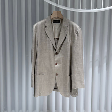 LORO PIANA ライトグレンチェックウールジャケットブレザー 153976651