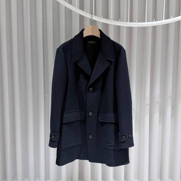 LORO PIANA Doppel-Kaschmir Mantel Navy A+ M 153976859