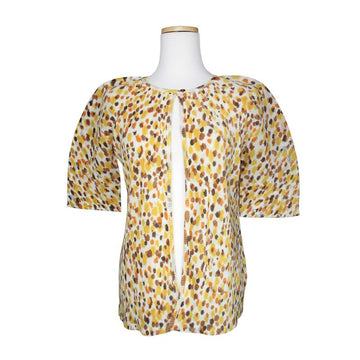 ISSEY MIYAKE Falt-Cardigan mit gelben Punkten Größe 3 153990570