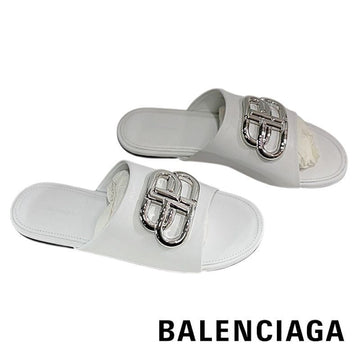 BALENCIAGA Damen Leder Slipper Weiß 151257292