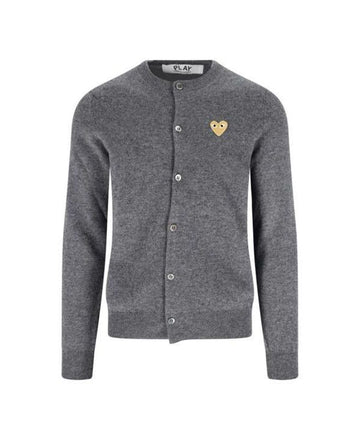 Comme Des Garcons Gold Heart Patch Wool Cardigan AX N049 051 3 151055462