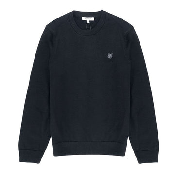 MAISON KITSUNE Regularer Strickpullover mit Fox-Logo-Patch LM00811-KT1036-P199 65275151