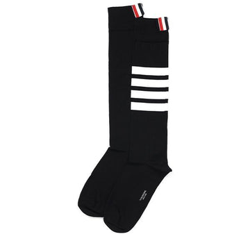Thom Browne Black Diagonal Long Socks 154025684