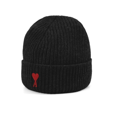 AMI Beanie BFUHA116 018 009 Deque Heart Logo Beanie 150543566