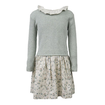 BONPOINT Kinder Floral Print Ruffle Kragen Kleid 154026437