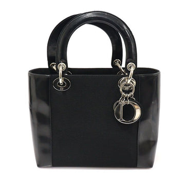 Dior Black Canvas Leather Vintage Lady Medium Tote Bag CO56818CD 154030305