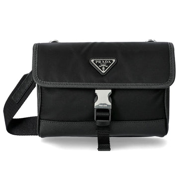 Prada Triangle Logo Nylon Saffiano Phone Holder Crossbody Bag 154031295