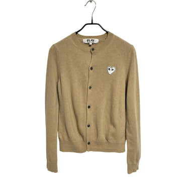 Comme Des Garcons Women's Round Neck Cardigan Beige 154034429