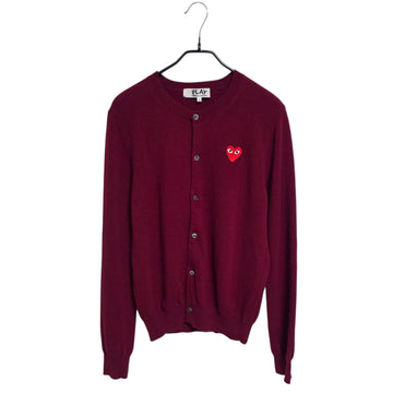 COMME DES GARCONS レディース ラウンドネック カーディガン バーガンディ 154034447