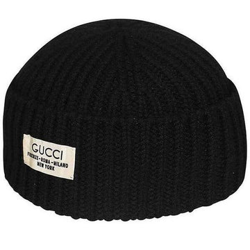 Gucci Ribbed Wool Label Hat stamp: 759059 4GAG4 1000 75922660