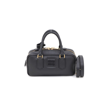 Miu Miu Black Leather Arcadia Tote Bag and Shoulder Bag 5BB142 kk62803619 154051662