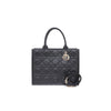 DIOR Schwarzer Macro Cannage Medium Book Tote Schultertasche M1324OWHP 154051711 [P]