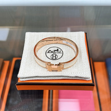 HERMES クリックアシュ ブレスレット PM ローズゴールド クレーム H700001FO85PM 154052897