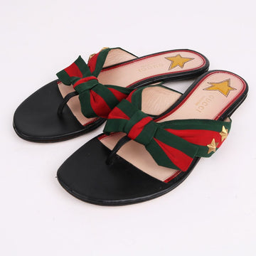 Gucci Studded Grosgrain Web Strap Sandals 36.5 154054632