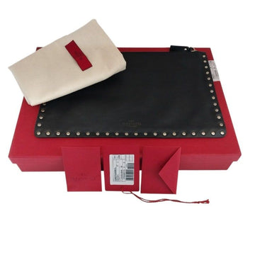 Valentino Black Rockstud Leather Clutch QW0P0269 Women's Pouch 154054738