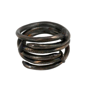 GUIDI Spiral Not Double Brushed Silver Ring 142558646