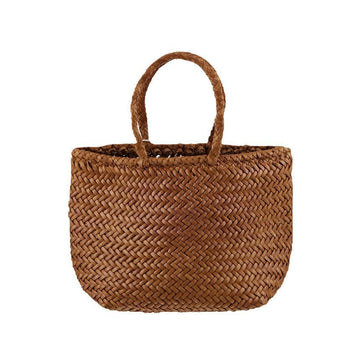 Dragon Diffusion Grace Basket Small Women's Shoulder Bag 8813 TAN BLACK EDGE 147839152